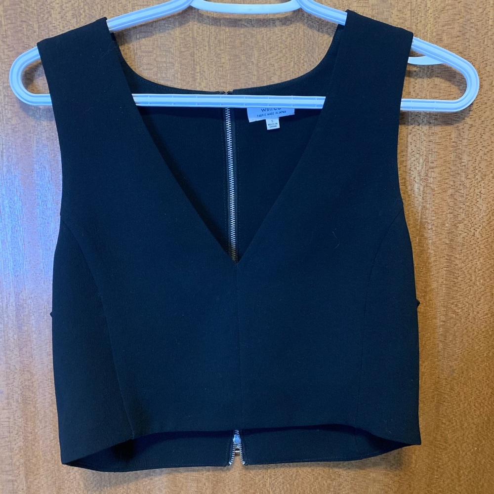 Wilfred crop top with zipper